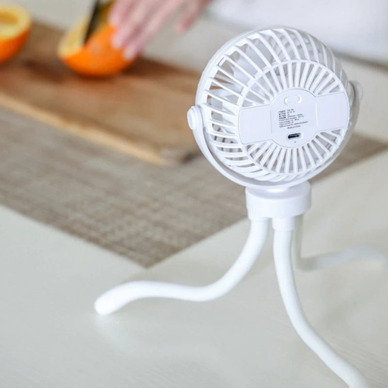 

Octopus Small Fan Handheld USB Charging Fan Adjustable Desktop Shake Head Lazy Outdoor Fan Mini