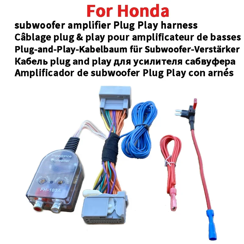 

Жгут проводов твитера к сабвуферу, усилитель сабвуфера, кабель Plug Play, аудиокабель для заводских радиоприемников Honda