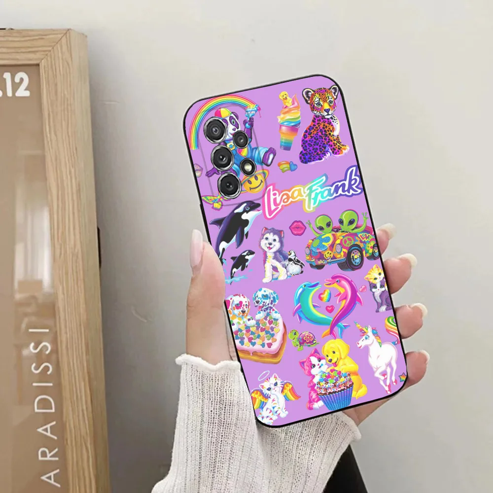 L-Lisa Frank Art Phone Case For Samsung Galaxy A20,A21s,A22,A31,A32,A52,A53,A72,73,A80,A91Soft Black Cover image 5