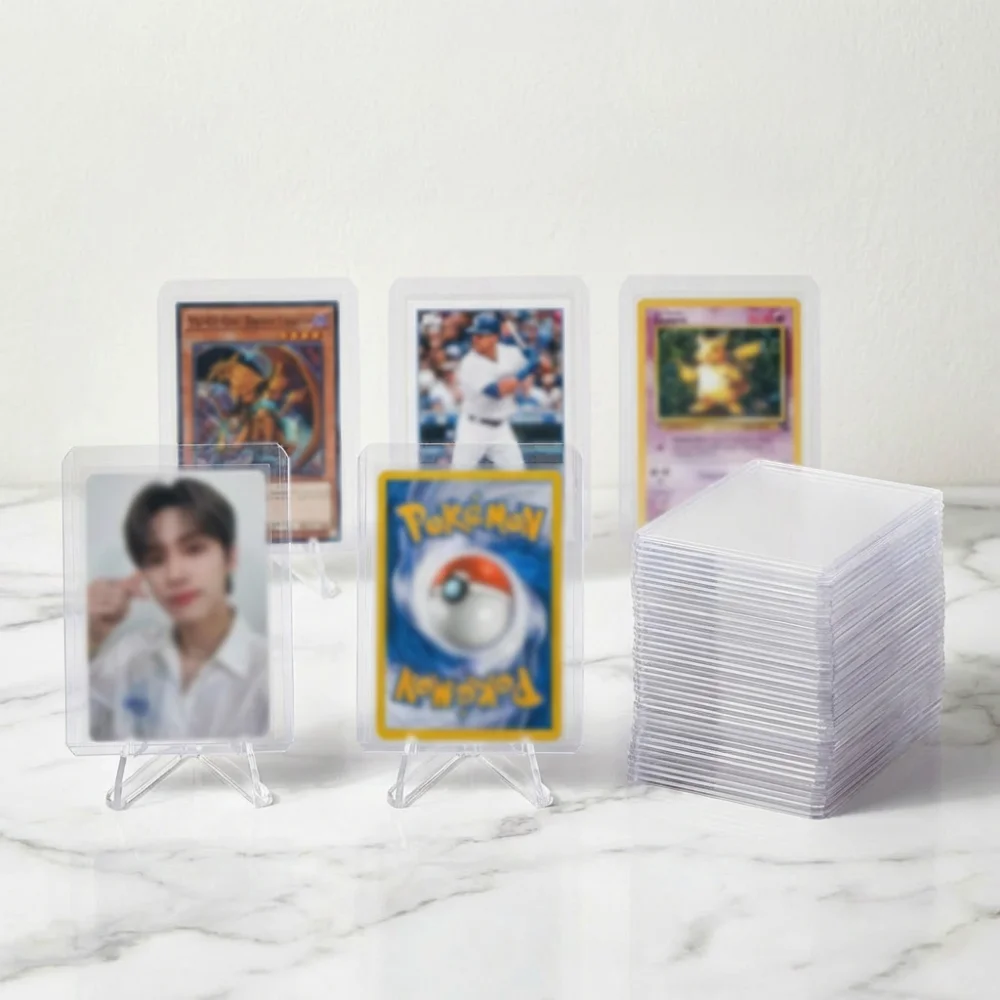 10/25/50PCS 35PT Rigid Card Toploaders for Korean Kpop Photocard Pokemon TCG Clear 3x4
