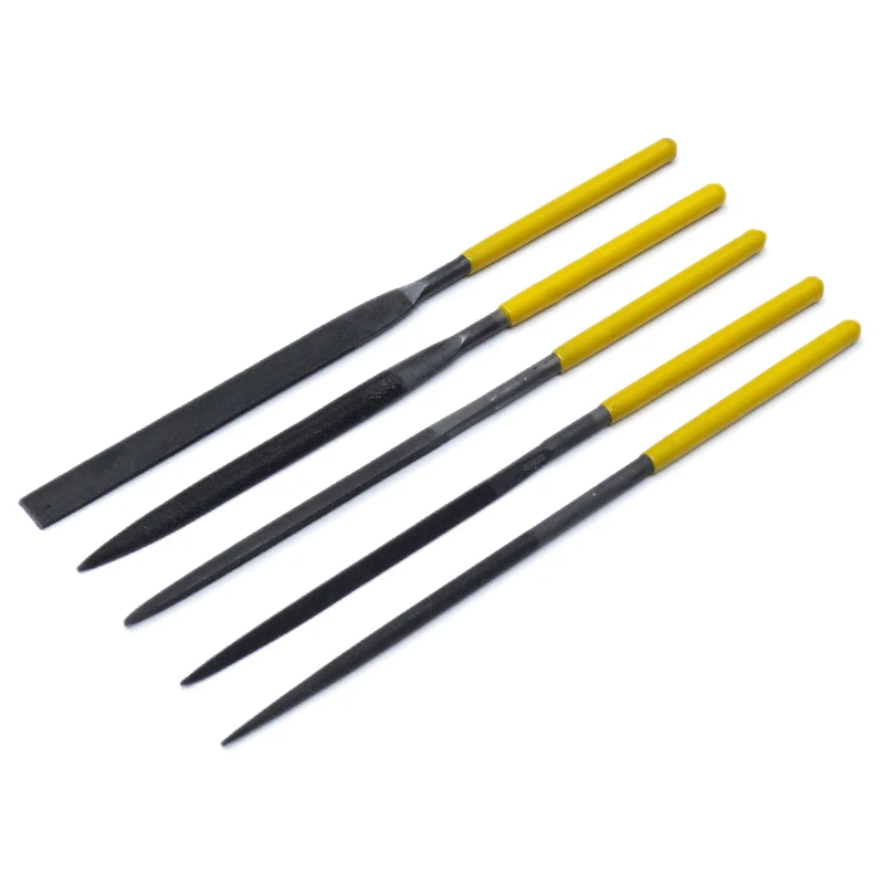 Stanley 22-421-23 Woodworking Polishing Tool Metal Triangle Half Circle Mini Shaping File Wood Rubbing 5pcs.