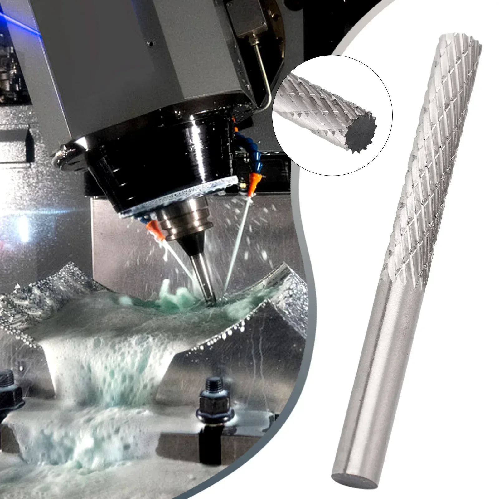 Picture 5: 1pc Carbide Rotary File 6mm Shank Rotary Burr Milling Cutter Drill Bit Engraving Bits For Plastic Wood Metal Carving
