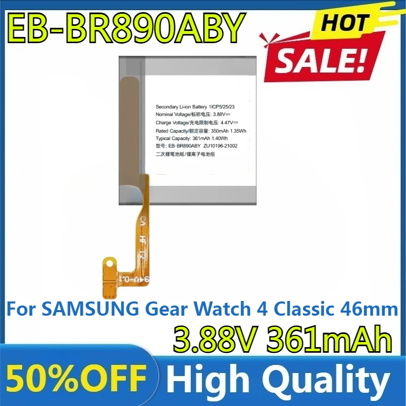 

New High Quality Replaceable 361mAh EB-BR890ABY Battery for SAMSUNG Gear Watch 4 Classic 46mm BT SM-R890 Smart Watch