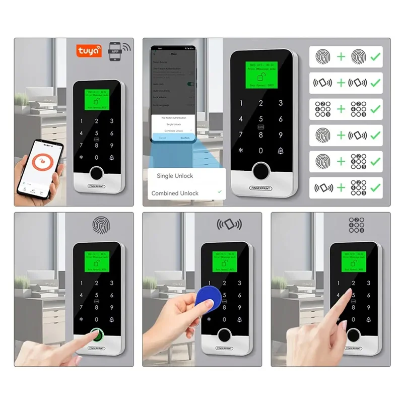 B03B-APP スマート指紋キーパッド RFID アクセス制御キーパッド タッチ IP65 防水 13.56Mhz ドアオープナー (S300X)