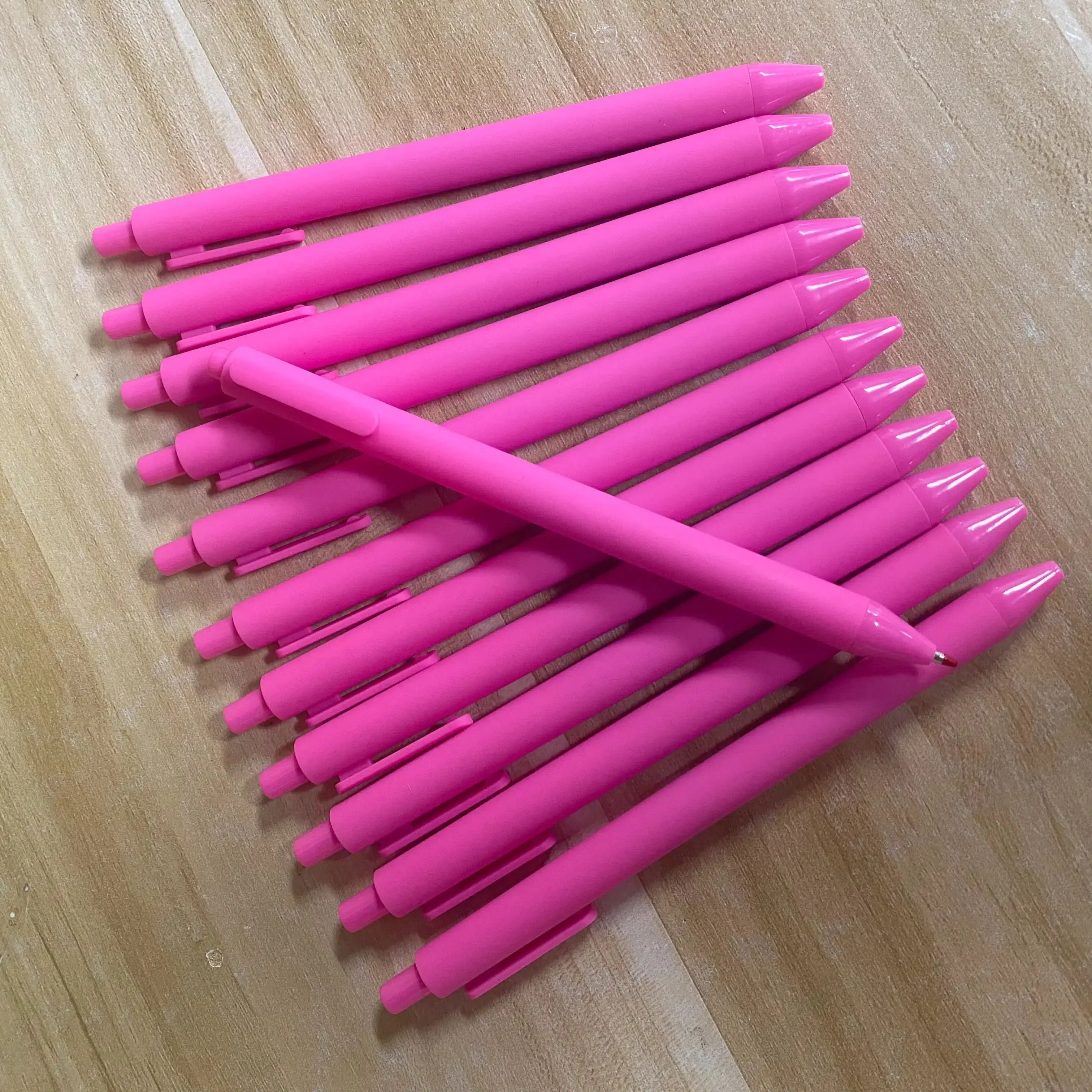 10 Pcs Hot Pink Retractable Gel Pens for Pink Ribbon Breast Cancer Awareness Campaign Journaling Office Supplies