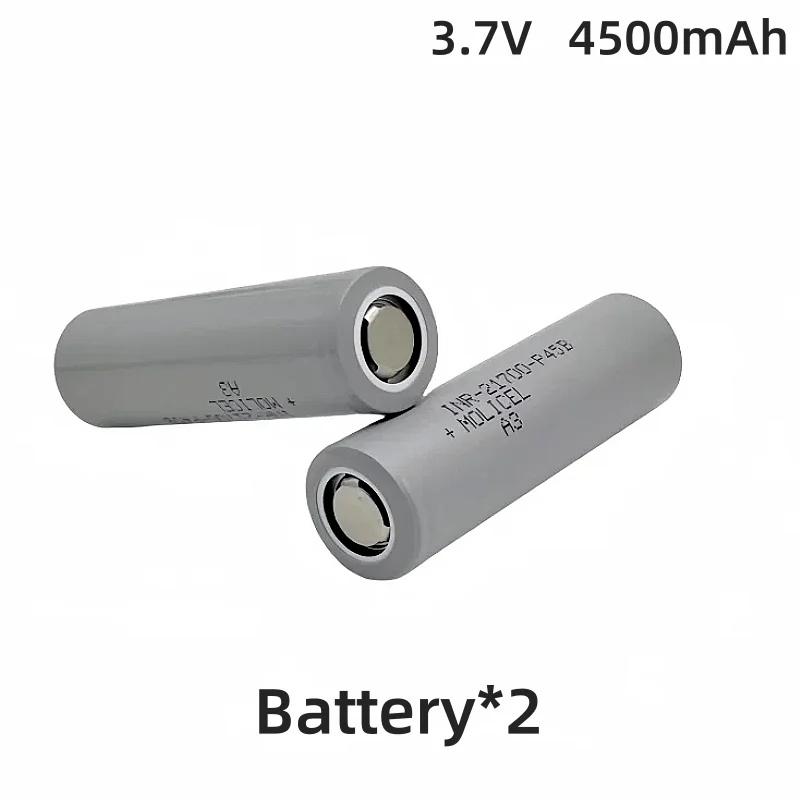 New 3.7V 21700-P45B Rechargeable Battery 4500mAh Power Batteries, 3C Discharge, 21700 Lithium Battery Applies to LED Flashlight.