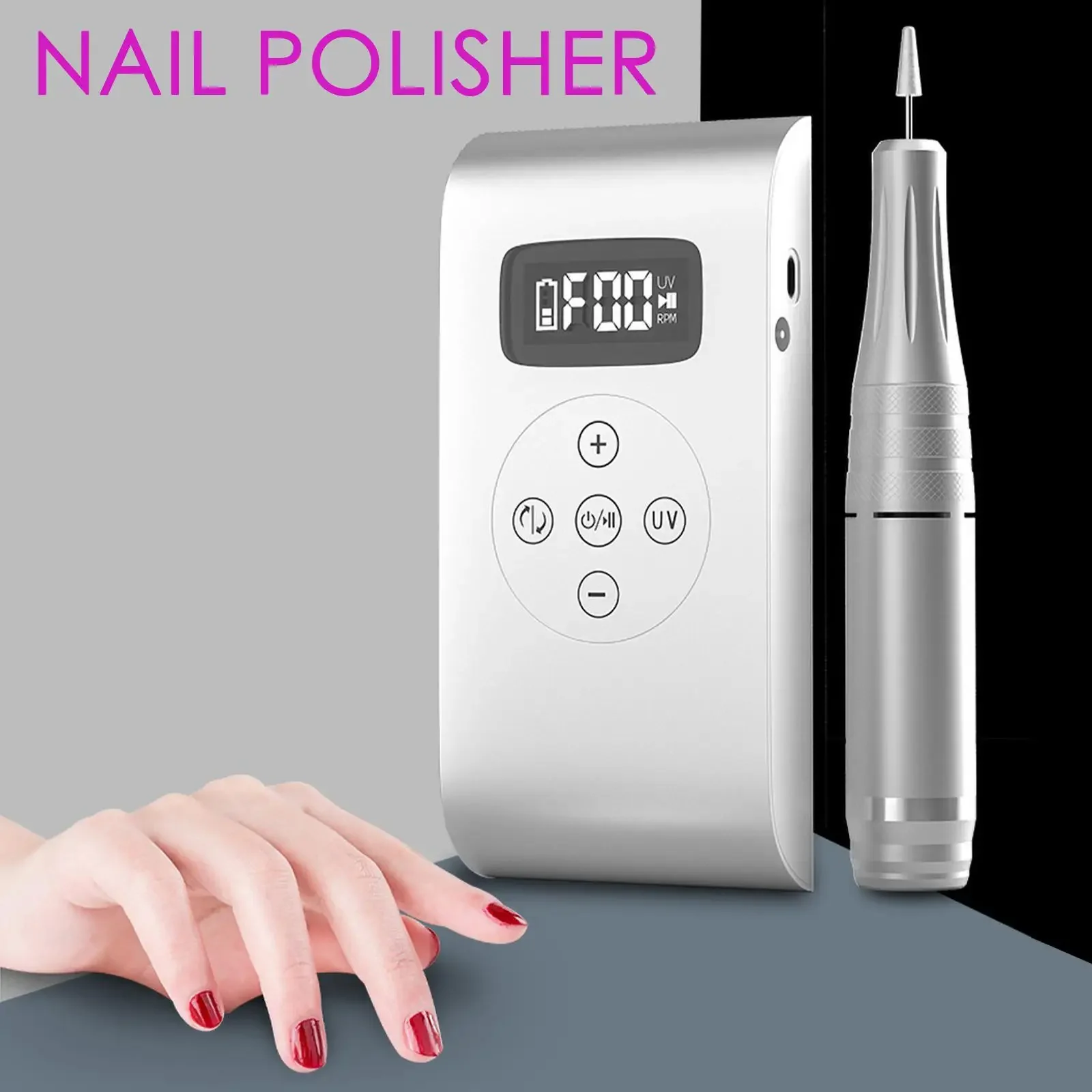 3 In 1 Nagelboormachine 35000 Rpm Draadloze Opladbare Manicure Machine Voor Polijstmachine Pedicure Elektrische Boor Met