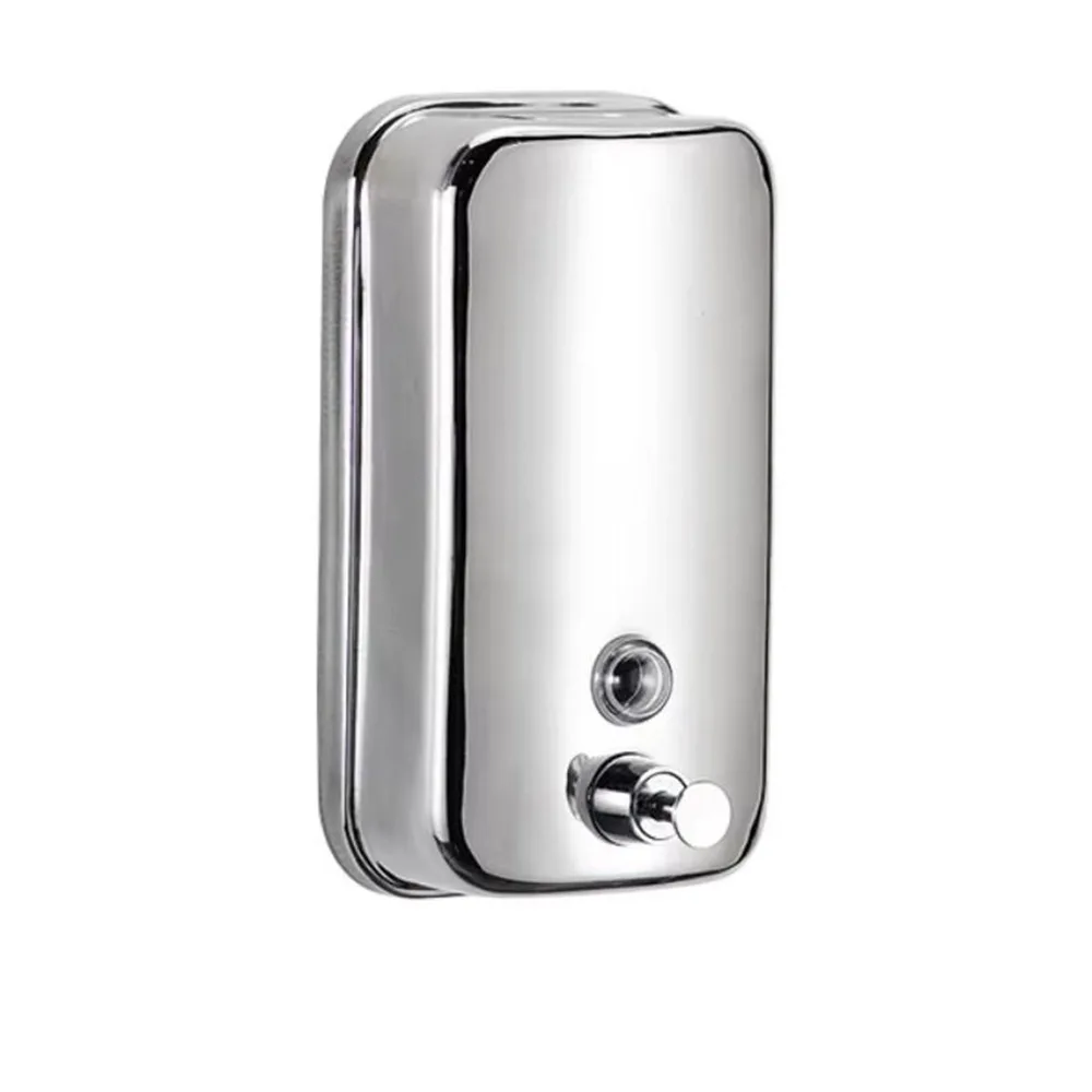 

500/800/1000ml Bathroom Shampoo Dispenser Stainless Steel Large Capacity Hand Sanitizer Container Wall-mounted Back Fixed