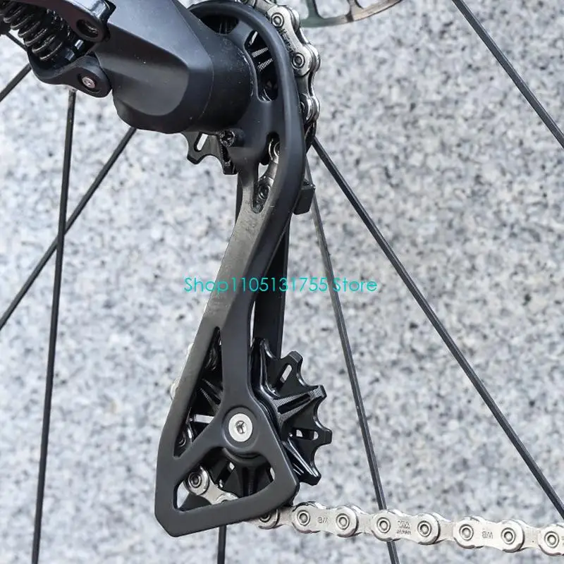 K0EF Home Repair Chain Guide Wheel for Bike Care, Ceramic Bearing Insert with Metal Shell and Narrow Wide Tooth Form for
