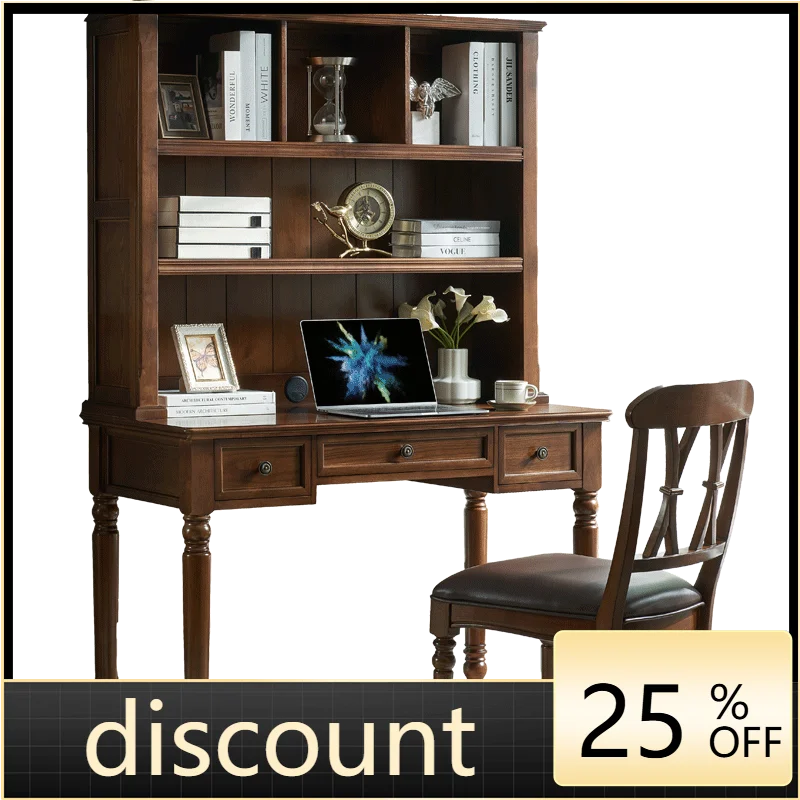 LMM all solid wood desk study furniture combination small apartment computer desk