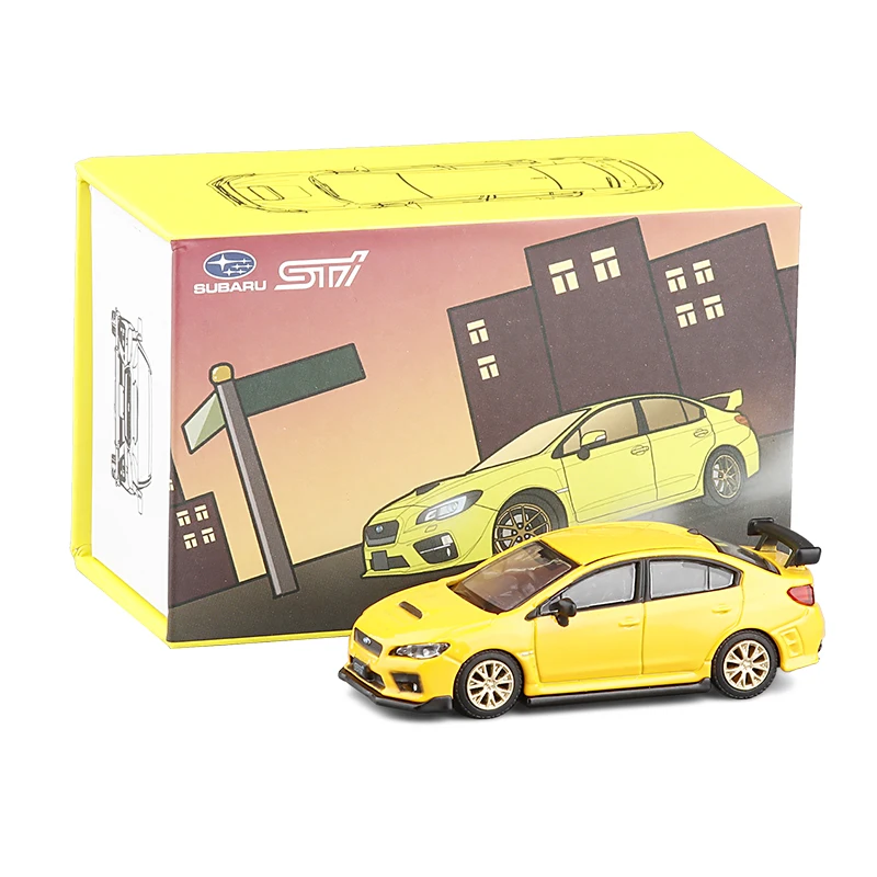 1/64 Collection Edition Subaru impreza WRX STI Alloy Car Model Diecast Metal Toy Car Model Simulation With Retail box Decoration