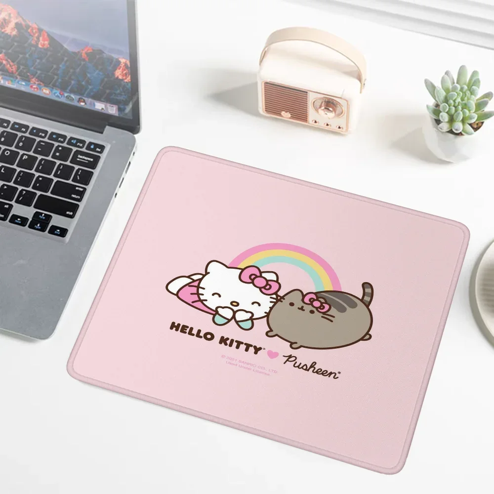 Small Desk Mat Mousepad Office Accessories Sanrio Computer Leather Mousepad Hello Kitty Kawaii Deskmat Gamer Cute Keyboard Pad