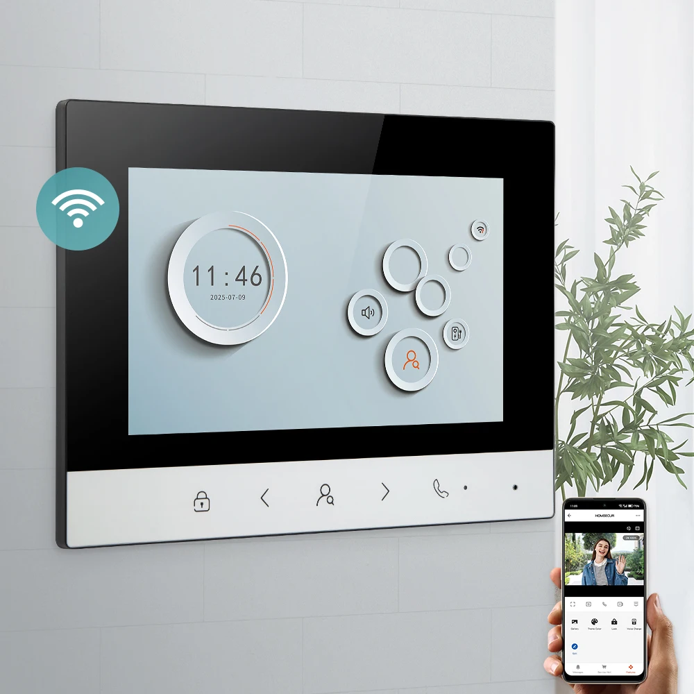 

HOMSECUR XM717D 7-дюймовый Wi-Fi монитор для внутреннего использования для видеодомофона HDS