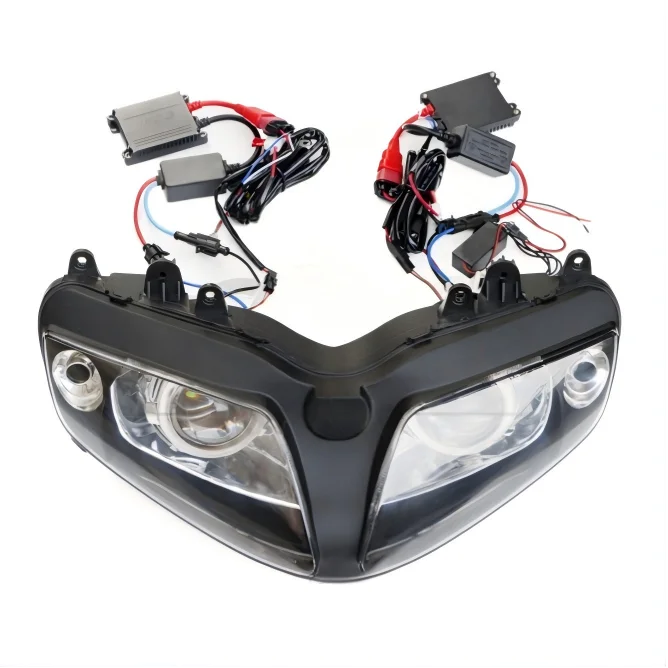 For Kawasaki SV650 SV1000 2003-2011 Front Black Motorcycle Headlight LED Assembly Retrofit/Upgrade