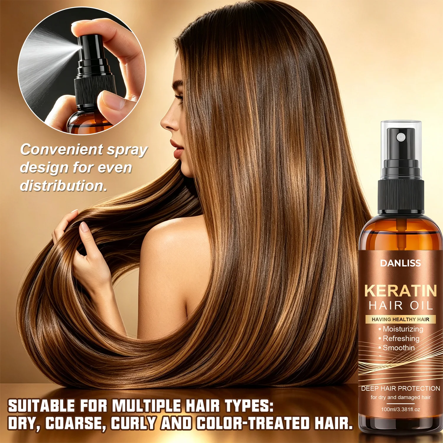 Spray de aceite capilar sin en - Heat Protectant Spray reseña y precio