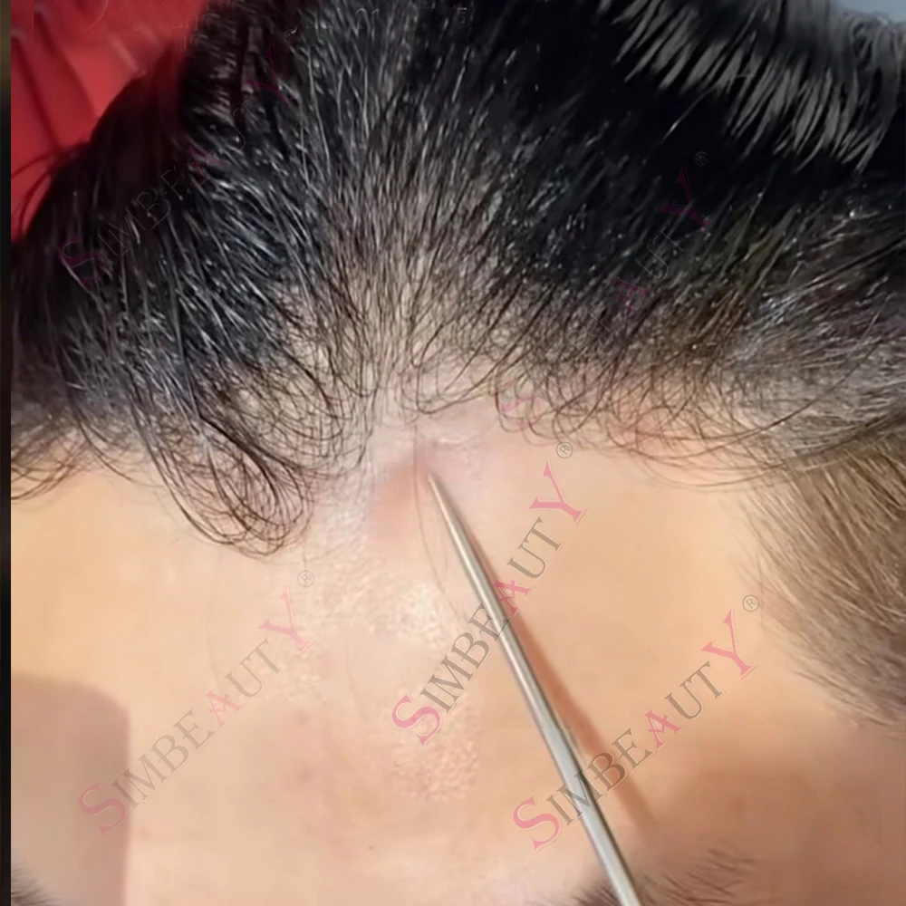 

Ультратонкий парик Vloop из полиуретана 0,02 мм, европейские натуральные волосы, плотность 80%, незаметные супертонкие накладки, решение для мужчин при выпадении волос