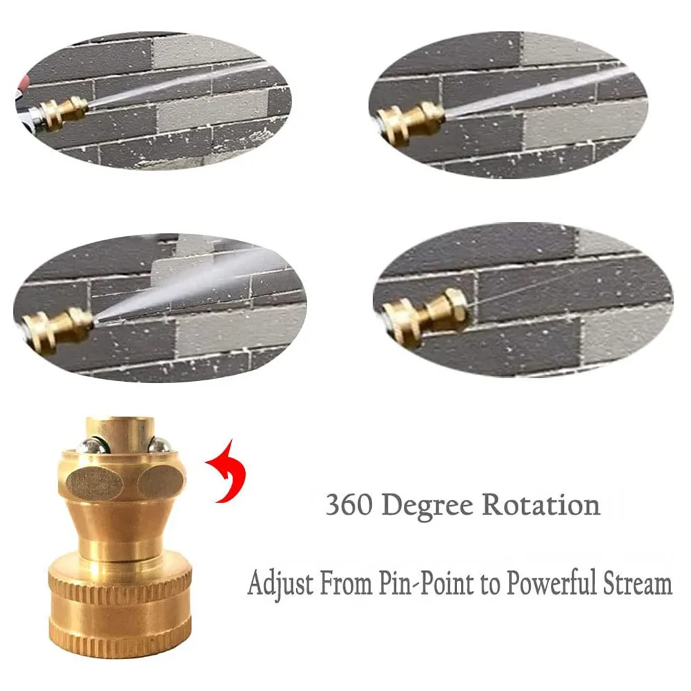 Head Brass Nozzle Hose Supplies Sweeper Watering Yard Outdoor Rotating 3/4\