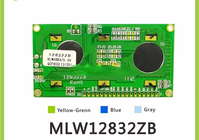 Módulo de pantalla LCD 12832 con biblioteca de fuentes chinas y puerto Serial 128x32, pantalla LCD matriz de puntos MLW12832ZB