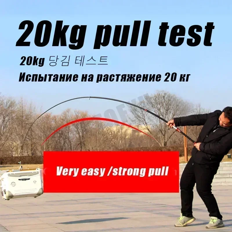 2.7m 3.6m 3.9m 4.5m Telescopic Fishing Pole Heavy Spinning Rod Big Fish 20kg Carbon Fiber Travel Saltwater Freshwater Fishing