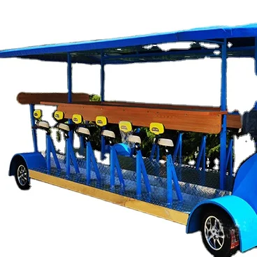 Berserk Blue Vender Cart For Beer And Tap Bike Bar Mobile Food Truck Pedal Pub