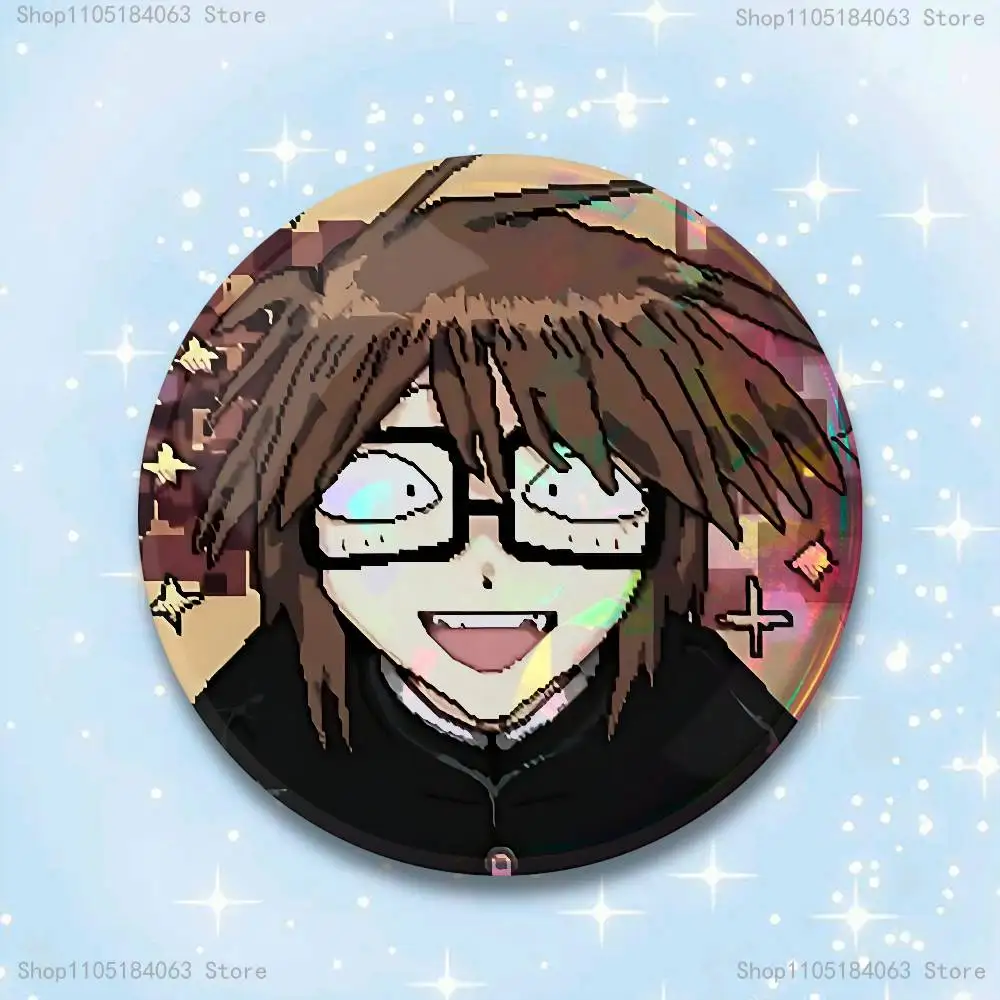 R-Rnfren راندال لوثر نيون شارات 25 32 44 58 75 مللي متر مستديرة تأثيري دبوس حقيبة ديكور المشجعين جمع الأصدقاء الهدايا بروش تذكارية #5