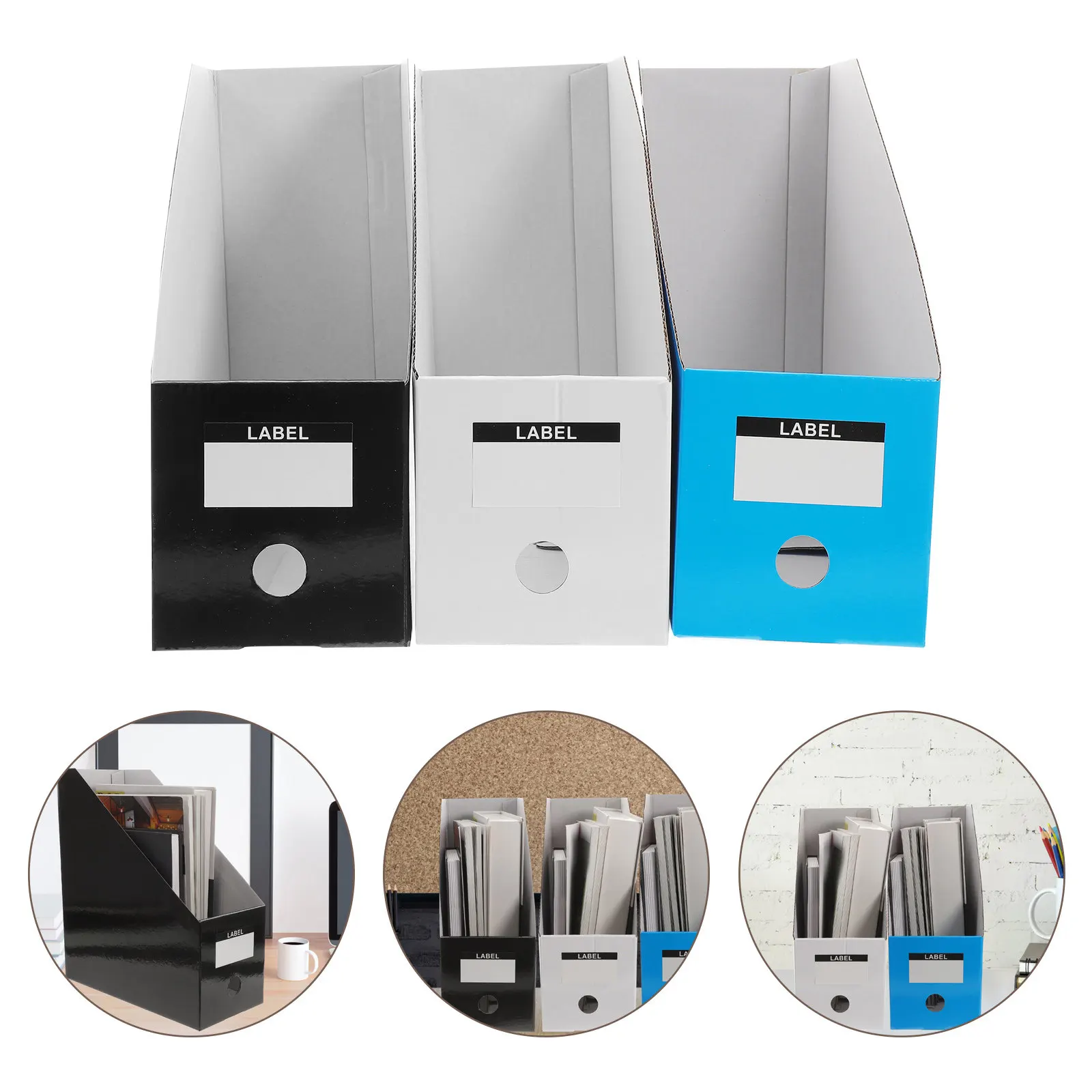 

Набор из 3 органайзеров для файлов: настольная подставка для документов, держатель для бумаг, журналов и книг, офисные принадлежности