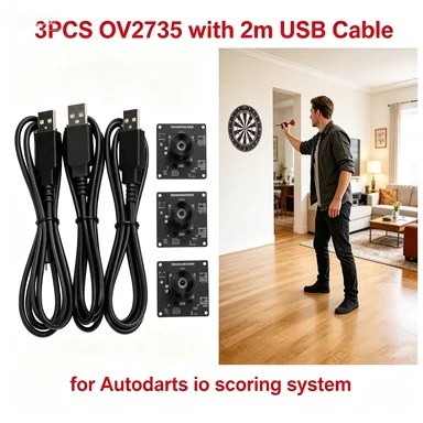 3pcs/6pcs/9pcs 100° No Distortion 30FPS OV2735 USB Camera for Autodarts.io Dart Scoring Raspberry Pi Mac Linux Plug & Play