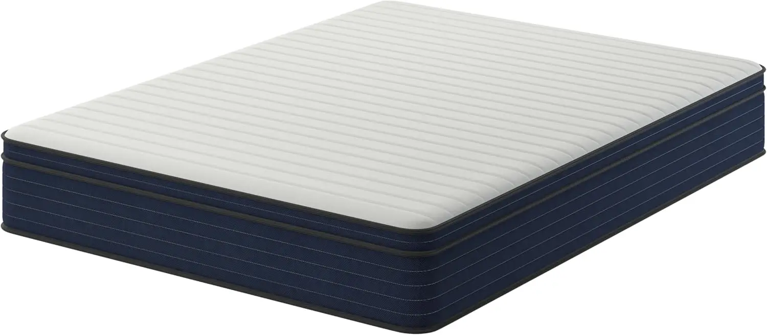 Bedroom Use, Hybrid Cooling Gel Infused Pocket Spring and Memory Foam Mattress, White, CertiPUR-US Certified