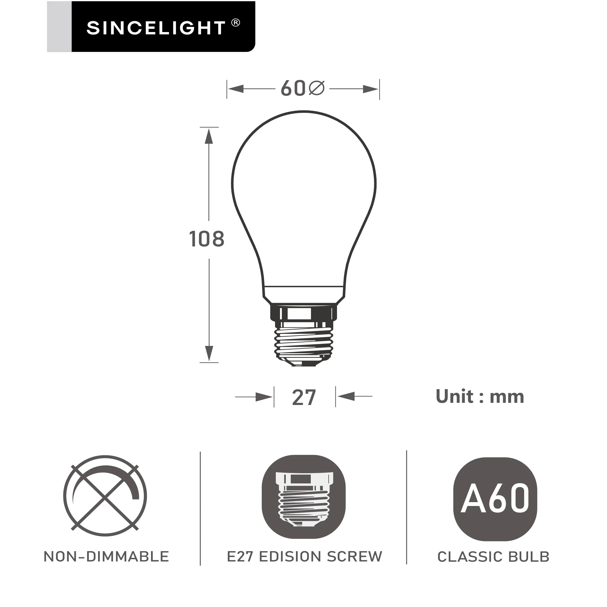 4,E27 LED 클래식 전구 5W, 8W, 따뜻한 화이트 2700K( A60/200-240V/모든 빔/작은 에디슨 나사/골프 전구)