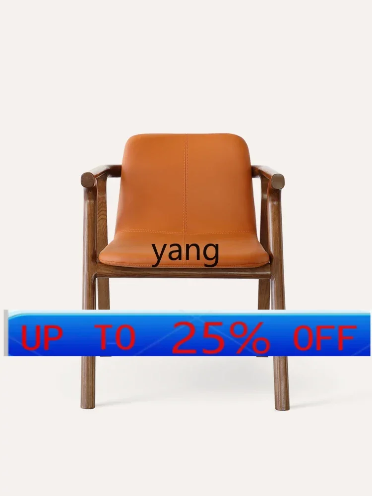 

LTT Minimalist Model Solid Wood Comfortable Leather Chair