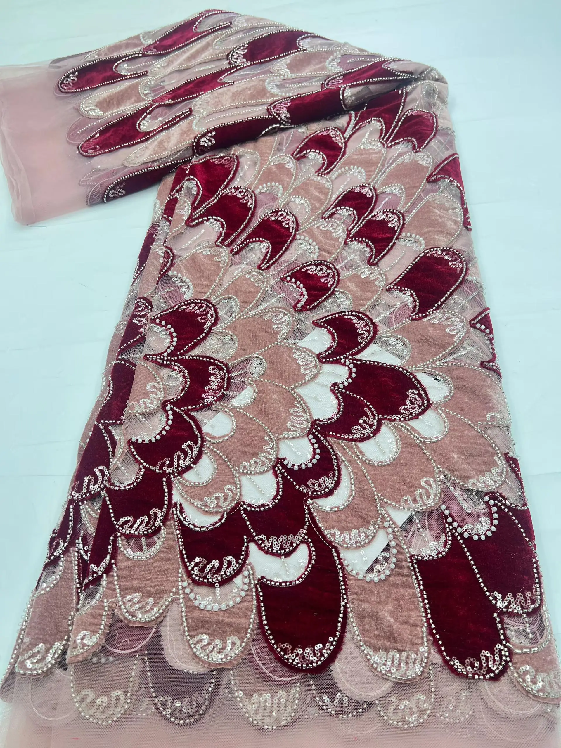 ผ้าแอฟริกันหรูหราสำหรับผู้หญิง - Sewing Velvet Fabric บทวิจารณ์และราคา