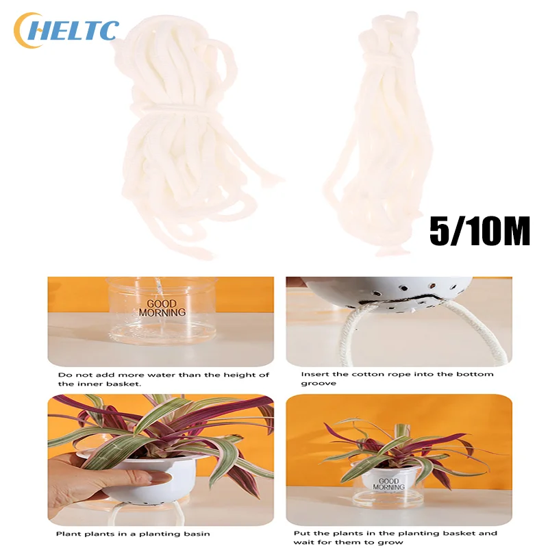 

5/10M Self Watering Wick Cord Cotton Rope Automatic Slow Release Cord For Potted Plant Self-watering Irrigation Flowerpot Rope