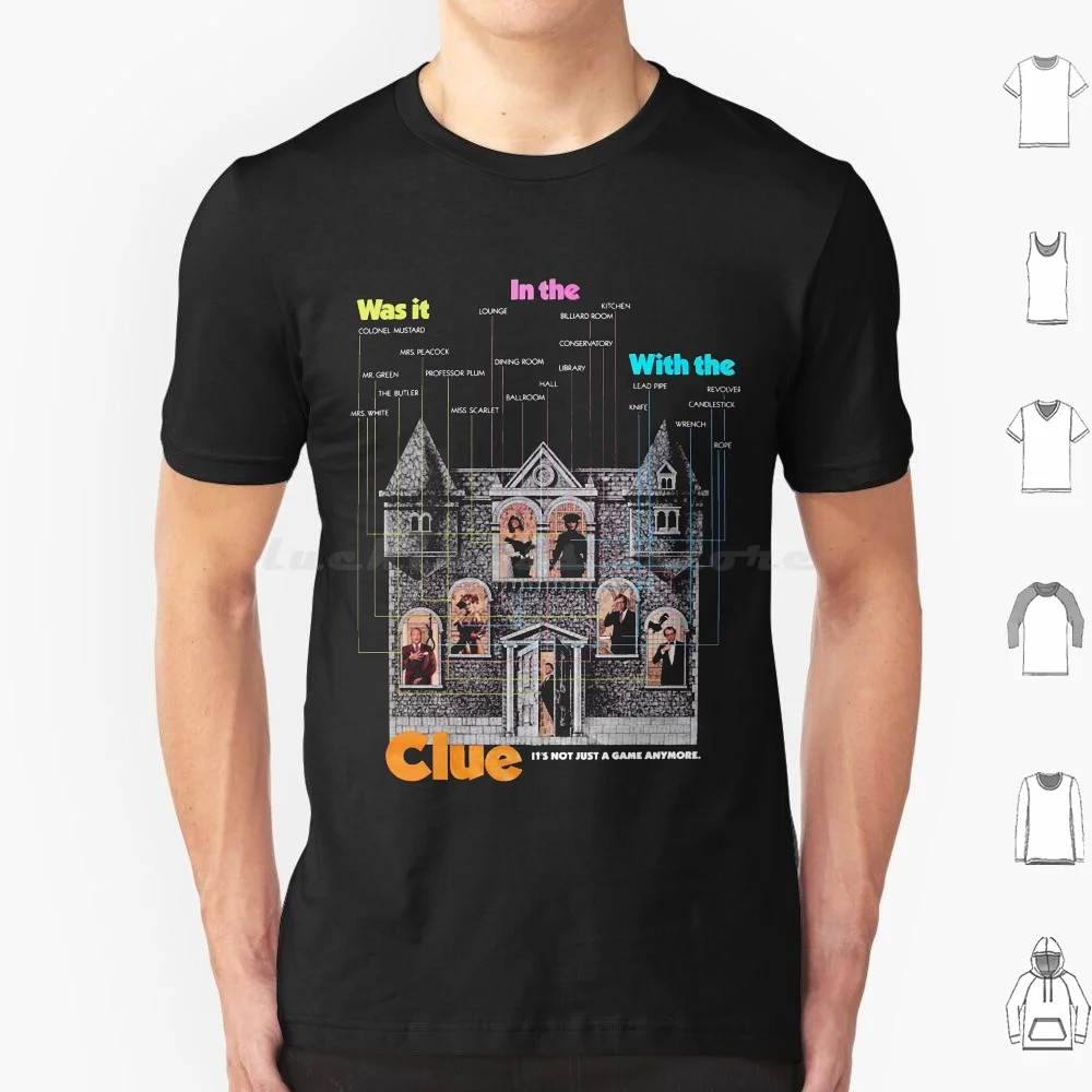 Clue ( 1985 ) T Shirt 6xl Cotton Cool Tee Clue 1985 Clue Cluedo Jonathan Lynn Wadsworth Clue The Movie Clue On Stage Yvette