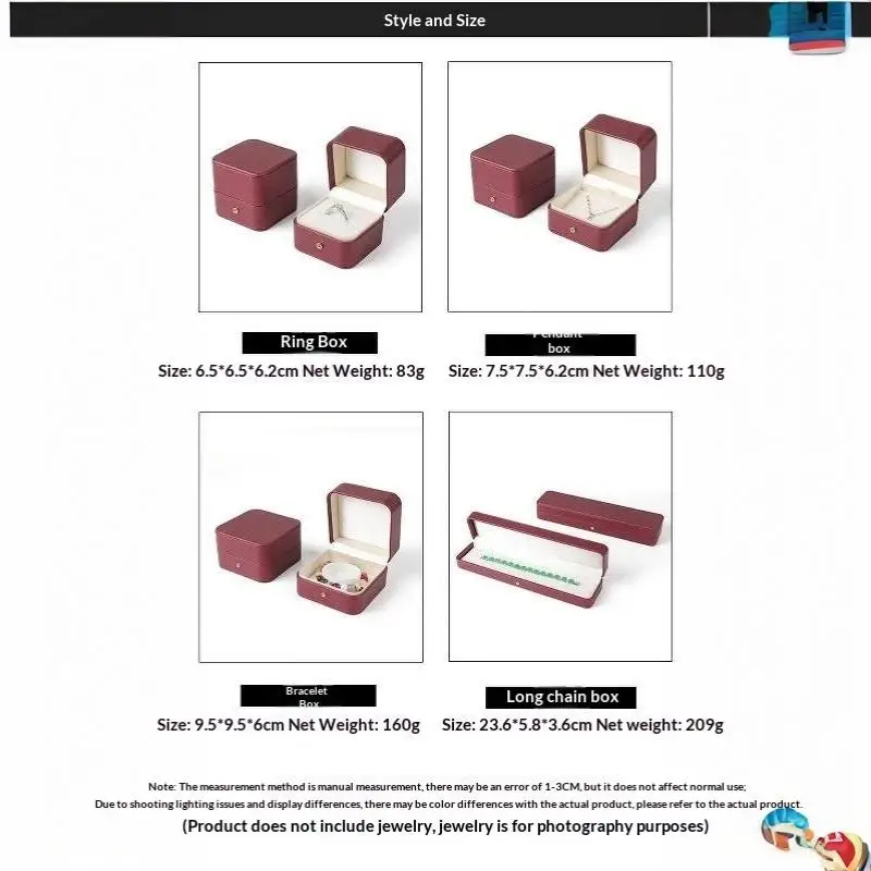 Schmuckboxen aus PU-Leder mit weichem Samtfutter und goldenem Verschluss, perfekt für Heiratsanträge, Hochzeitsgeschenke, Ring- und Halskettenaufbewahrung. – Detail 8