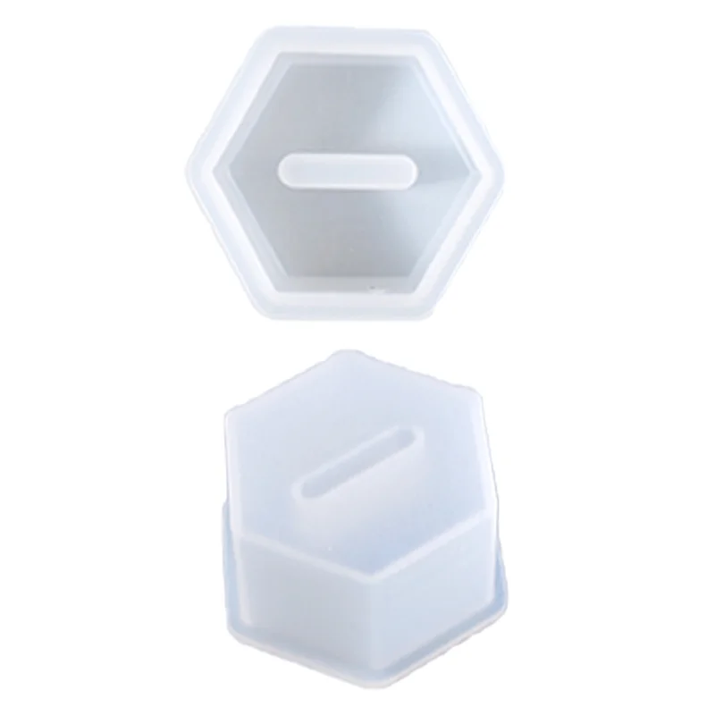 Molde de silicone de hexágono, ferramenta de exibição para assento, molde para faça você mesmo, joias, cristal, resina epóxi