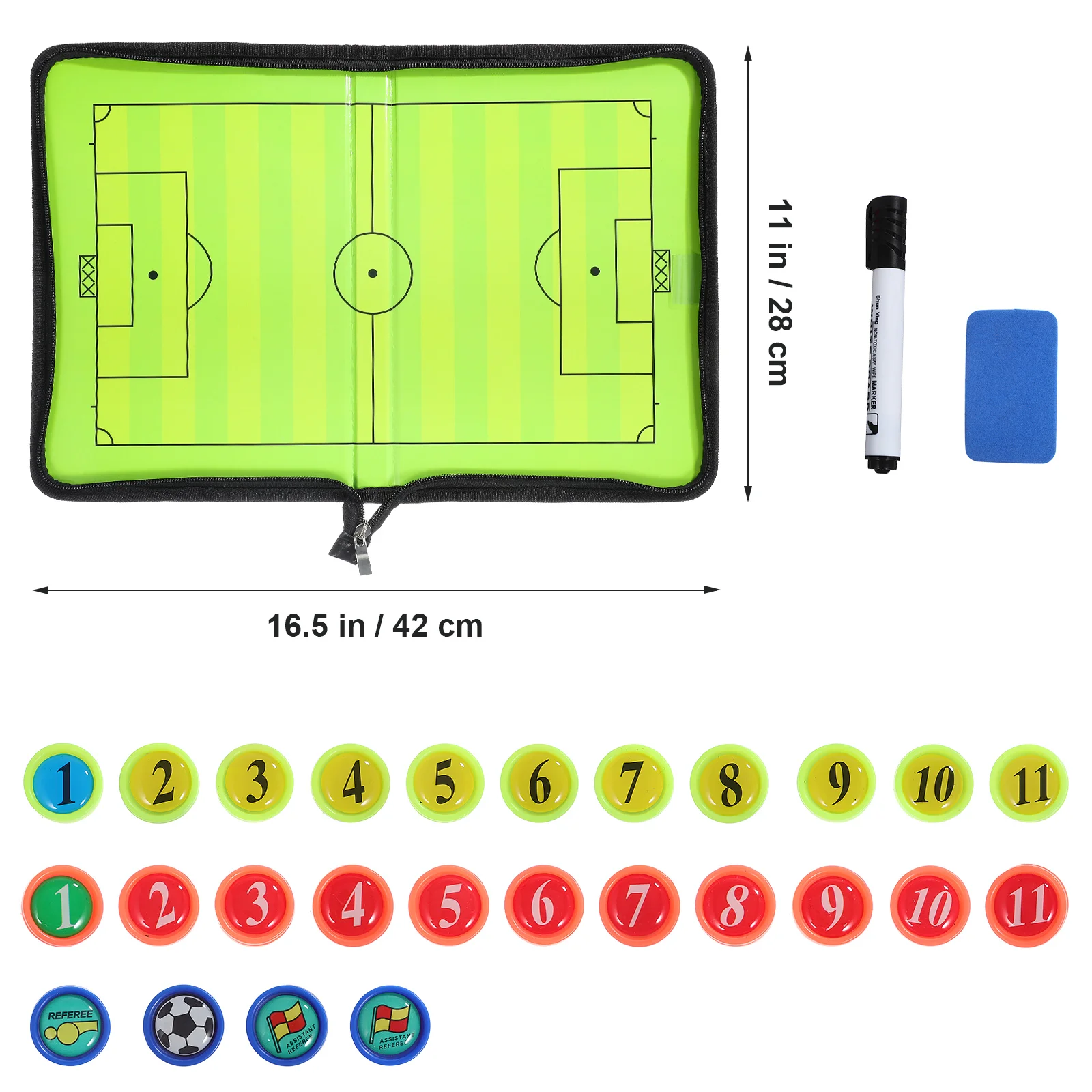 Football Board Soccer Magnetic Field Whiteboard Match Planning Dry Erase Coaching Pu Equipment For