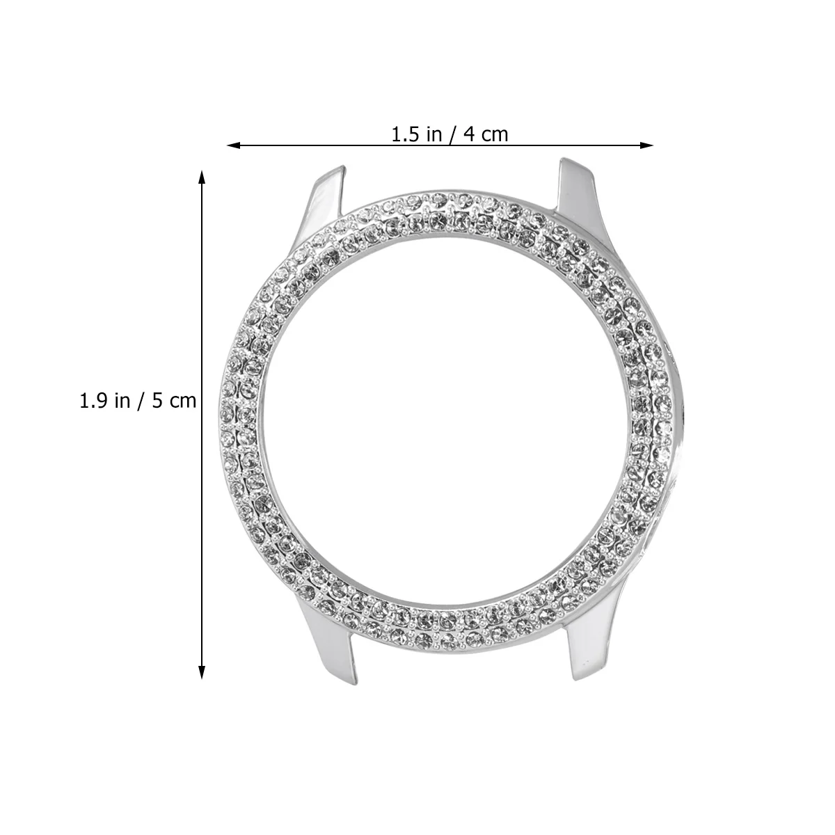 Stylish Watch Shell Protective Case Creative Watch Frame Compatible for Active 2 40mm Silver Long Lasting Accessories