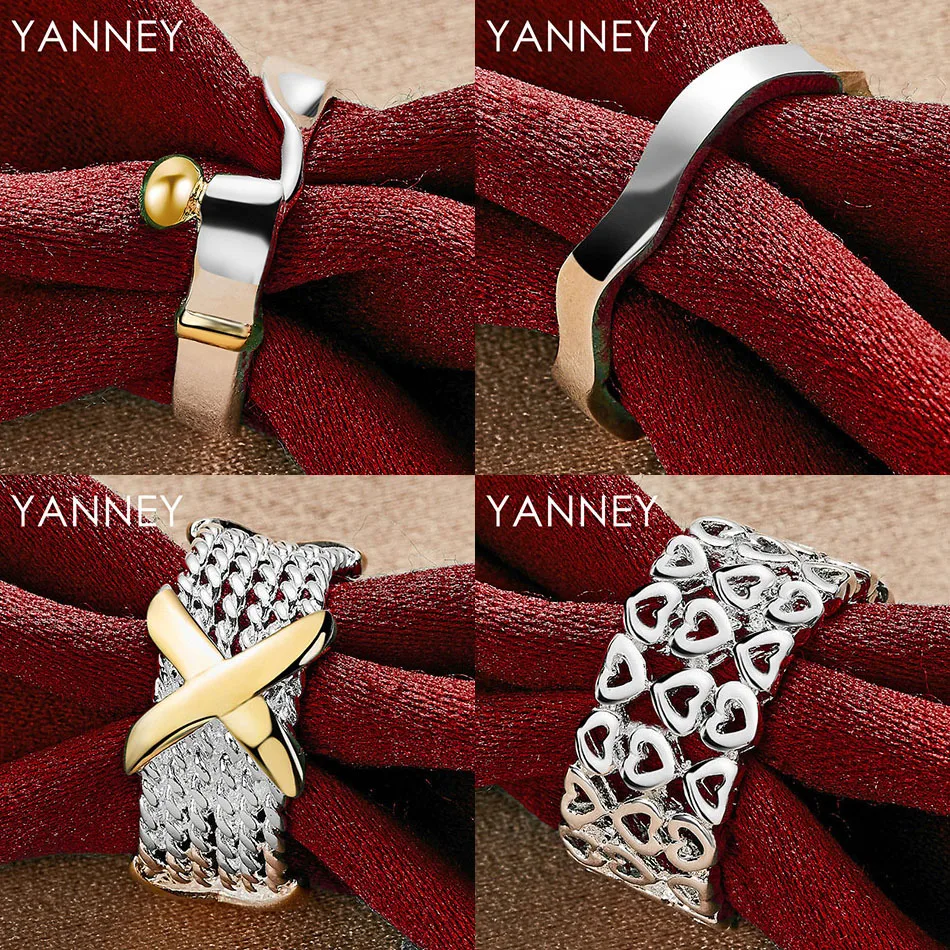 

Charm 925 Sterling Silver 7/8/9/10 Delicate Ripple Heart Ring Women's Party Accessories Wedding Jewelry Gift