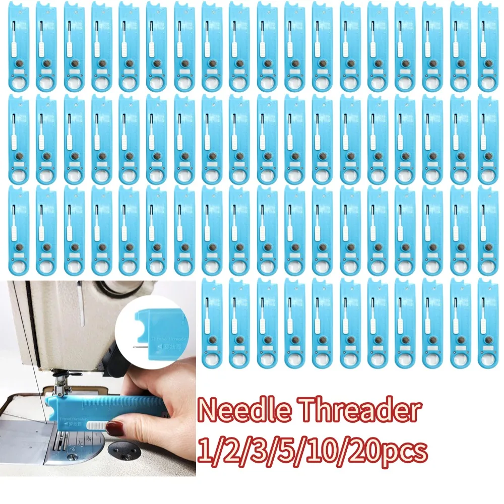 1-20pcs Compact Sewing Helper Anti-Piercing Needle Threader Magnetic Storage Ruler Magnifier Multi-functional Sewing Accessories