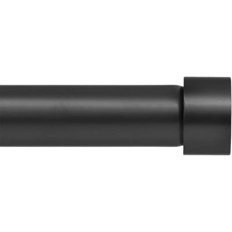

Window Curtain Rod End Cap - 1 inch Pole. 120 to 240 Inch. Black