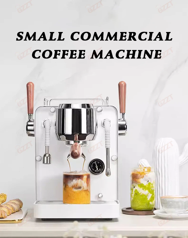 GZZT M1M2 Commercial Coffee Machine 15Bar Semi-automatic Espresso Maker Cappuccino Espresso Home Office Italian Coffee Machine