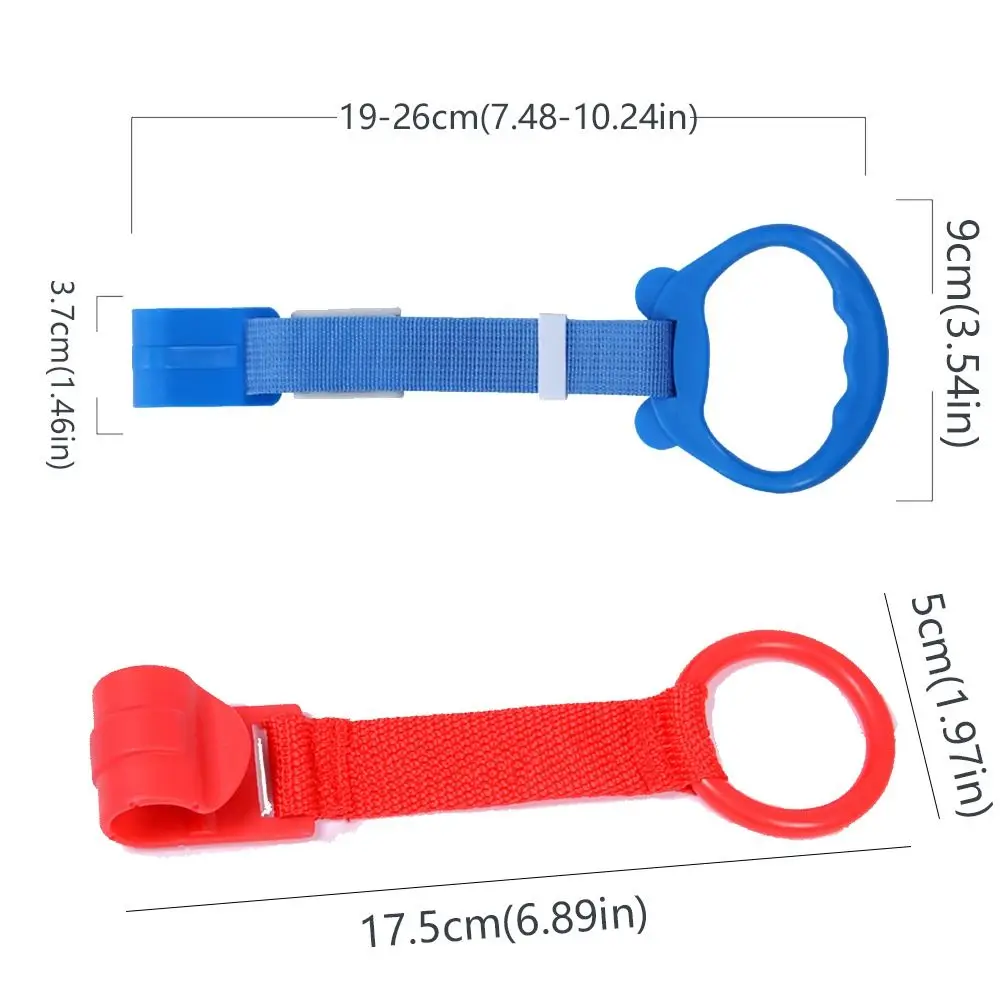 Stroller Toy Ring Baby Pull Ring Plastic Hand Pull Ring Baby Crib Hooks Bed Accessories Solid Color Pull Ring for Playpen