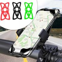 1Pcs Bike Motorcycle Phone Mount Tether X Web Grip Cell Holder Elastic Security Rubber Strap Band Universal Silicone Phone Z6C0