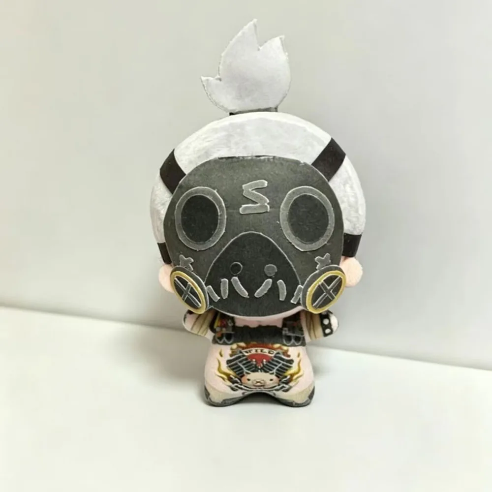 Плюшевая кукла-брелок Roadhog из Overwatch, 10 см, с принтом, для украшения рюкзака, коллекционная мягкая игрушка, подарок на Рождество