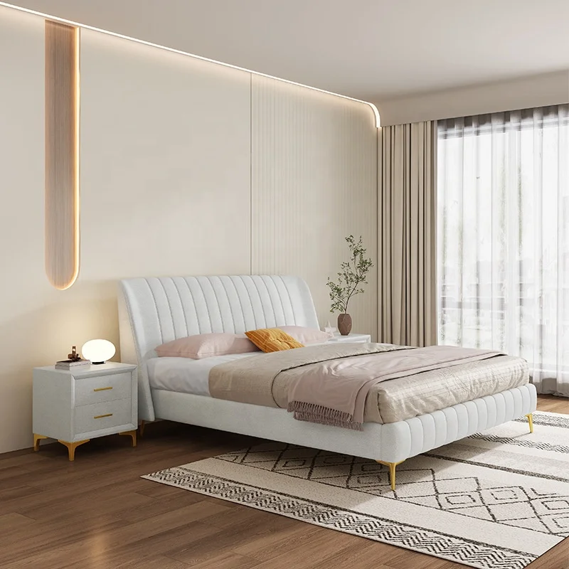 Home Furniture Modern Bedding Set with Storage Box Wholesale Price Comfortable Wooden Queen Size Bed for Children's Bedroom