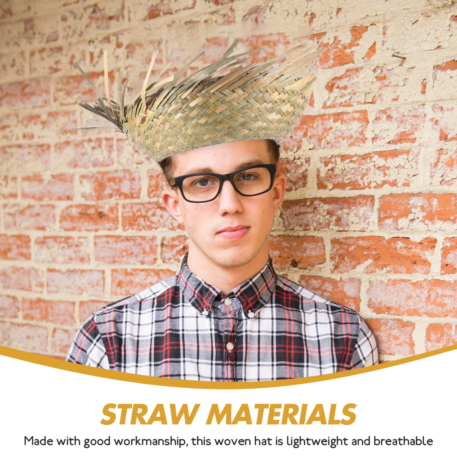 

Beach Straw Hat Mens for Headgear Party Mexican Themed Hawaiian Man Woven Sunhat personality sunshade holiday beach party decor