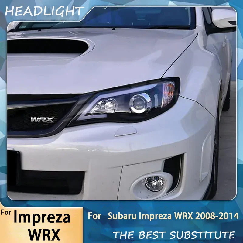 Car Lights For Subaru Lmpreza WRX Headlights 2008-2014 WRX LED Projetor Headlamp Daytime Running Light Automotive Accessories