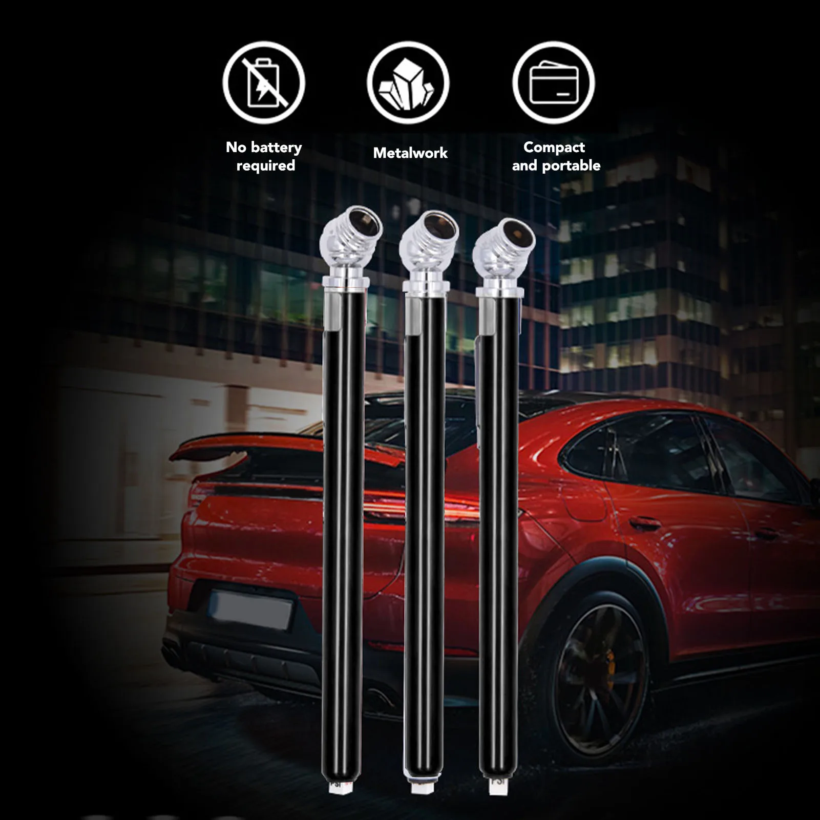 20 Stück 10-50 PSI Autoreifen-Manometer Edelstahl-Stift-Manometer Auslaufsicher Reduzieren Sie den Verschleiß Luftdruckmessgerät für die Reparatur