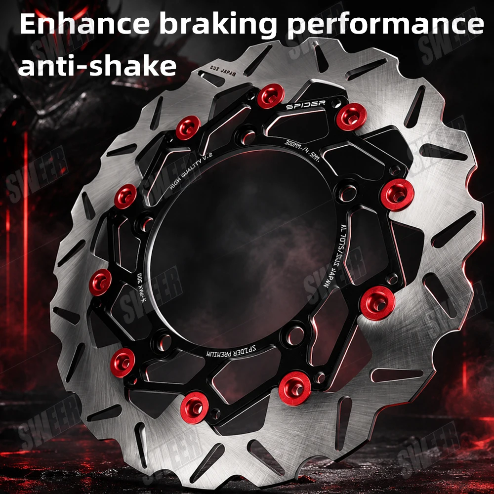 Motorcycle Floating Front Brake Disc Diameter Of 300mm Suitable For Yamaha XMAX300 2017-2025 Brake Disc Pad Replacement Parts