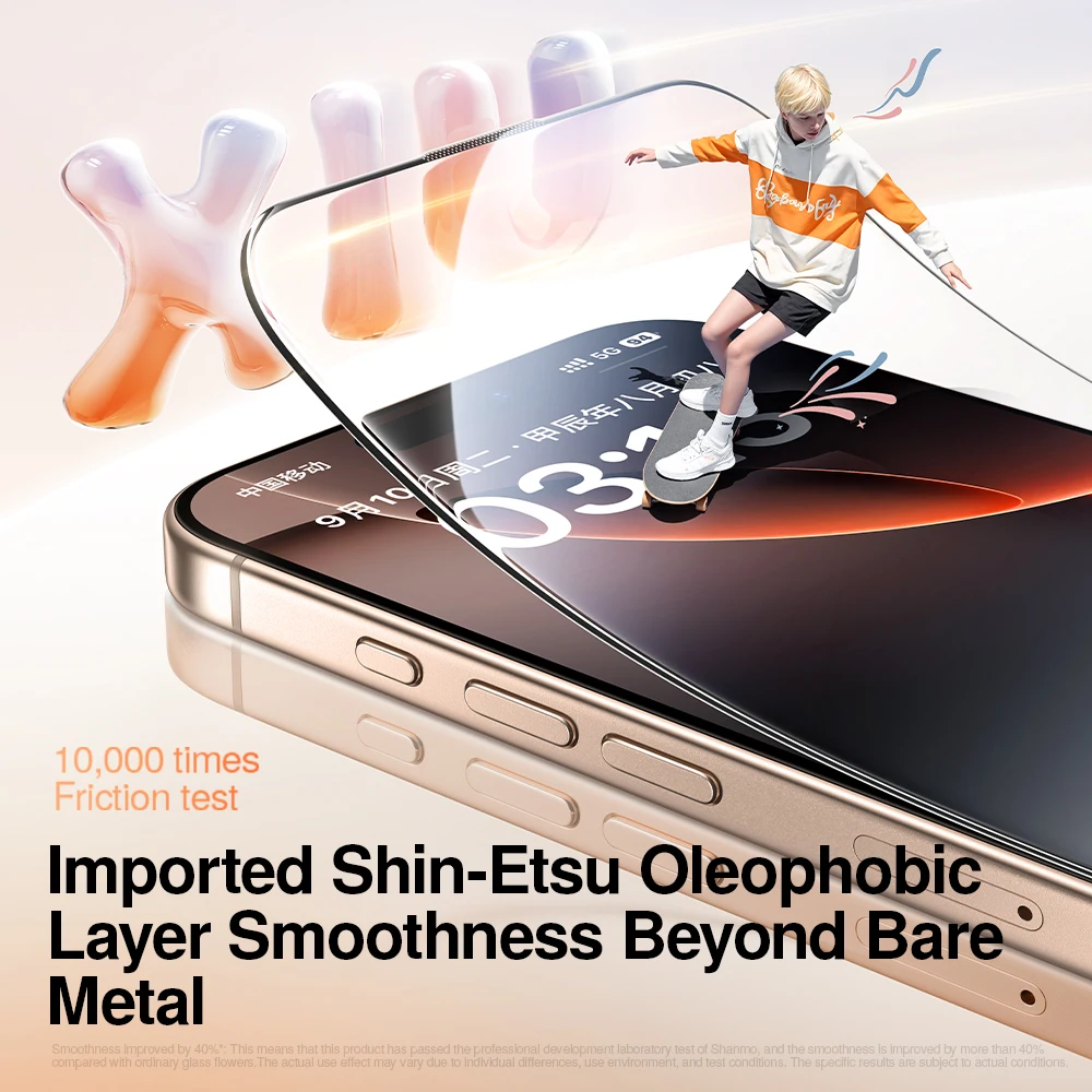 واقي شاشة SmartDevil لهاتف iPhone 17 Pro Max 17 Pro 16 15 14 صندوق خالي من الغبار عالي الدقة طبقة زجاجية شفافة مضادة للبصمة